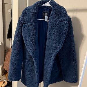 GAP Navy Sherpa Coat